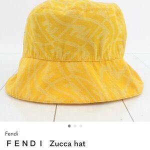Fendi Yellow Zucca Bucket Hat